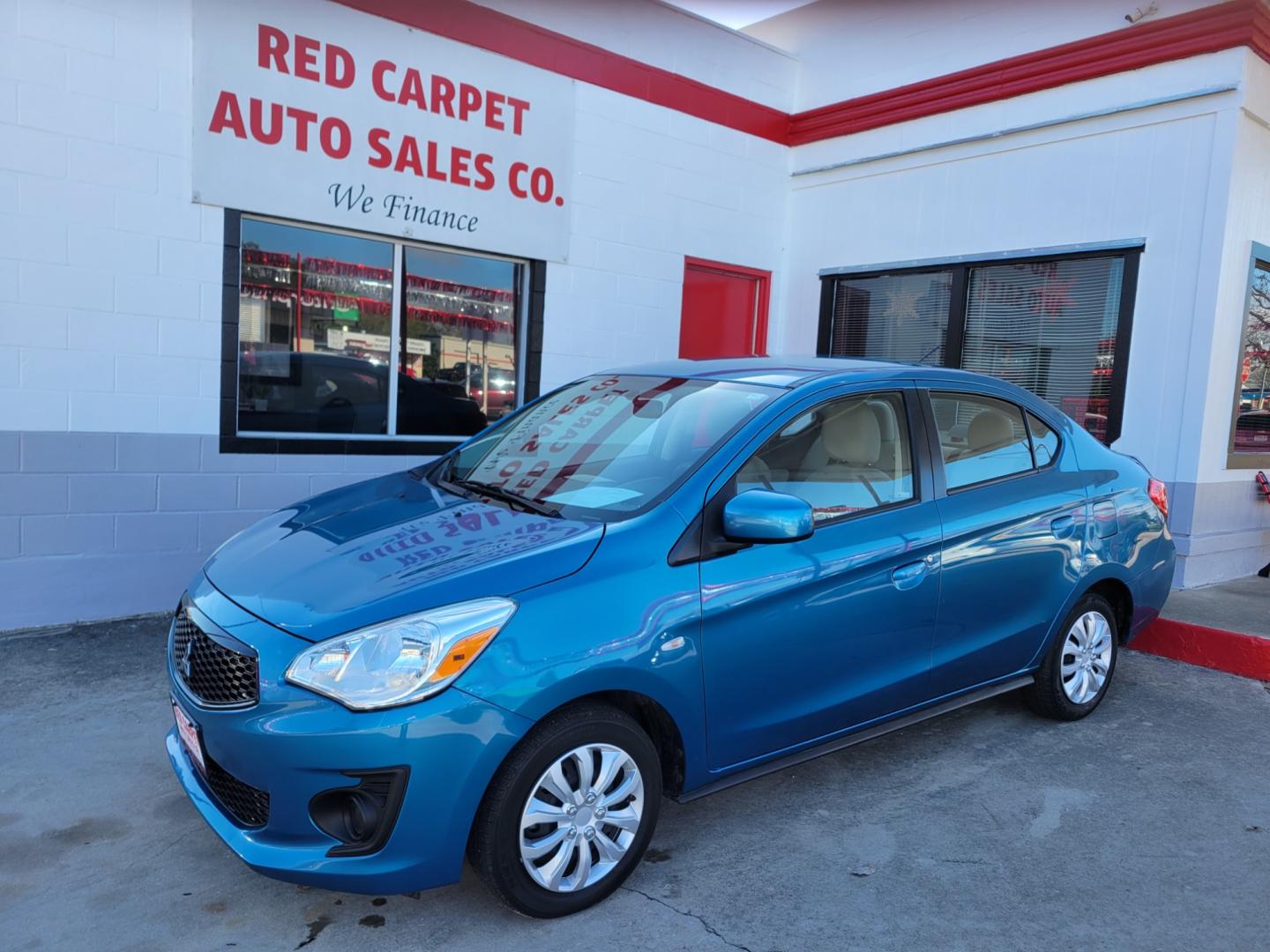 2020 Blue Mitsubishi Mirage G4 (ML32F3FJ1LH) with an 1.2L I3 F DOHC 12V engine, Automatic transmission, located at 503 West Court, Seguin, TX, 78155, (830) 379-3373, 29.568621, -97.969803 - Photo#0